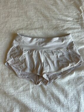 lululemon athletica Like New Light White Athletic Shorts